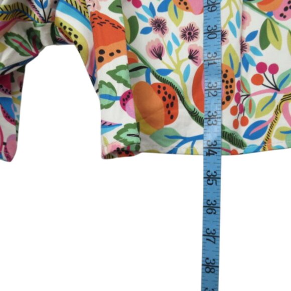 Anthropologie Hutch Bandeau Romper White Orange Motif M - Picture 9 of 13